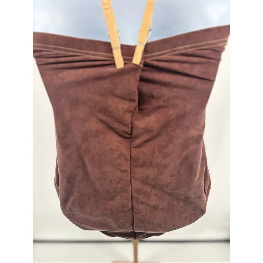 Magicsuit Strapless Shaping One Piece Swimsuit Brown Women Size 10
